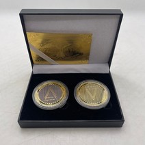 기념주화 비트코인선물 모형소품2in 1 박스 비트코인/이더리움/라이트코인/대시/리플/모네로/EOS Binance V, 18 35-1x2