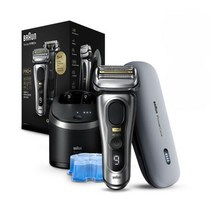 브라운 전기면도기 시리즈9 PRO Plus 기프트패키지 (세척스테이션+파워케이스+프로케어헤드), 9577cc 실버[9N77]_[94HY][SP21]