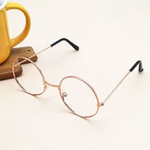 동그란 김구 안경 초등학생안경테 고등학생 로즈골드