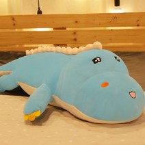 모찌 공룡 베게 악어 마니또 선물 바디필로우 대형쿠션 애착인형 안고자는 인형, E.파란 눈 귀여운 얼굴 + 80cm