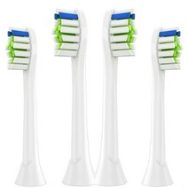 필립스 소닉 케어 칫솔 헤드 용 4pcs 소닉 브러시 헤드는 모든 모델에 적합합니다. 문자는 hx3으로 시작합니다. hx6 hx9 시리즈, 4pcs 브러시 헤드