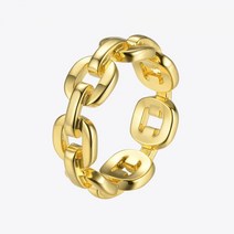 회전묵주반지 체인 십자가 가톨릭 Enfashion 순수 양식 링크 반지 남자 골드 컬러 쥬얼리 Homme Ringen RF184006