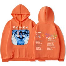 Eminem슬림 쉐디 투어 양면 프린트 후드 힙합 랩 펑크 록 스타일 스웨트셔츠 오버사이즈 풀오버 스트리트웨어 유니섹스