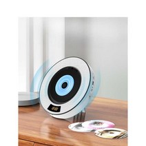 벽걸이 CD플레이어 리모컨 아날로그 감성 화이트, CD 블루투스 레드