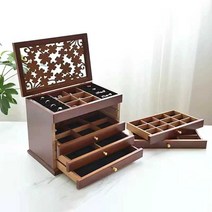 원형쿠키통 플라스틱 바스켓 통 용기 쿠키통, 3묘4겹조각(투명풍)호두색