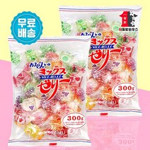 이찌방하우스 킨죠 믹스젤리 300g 2봉 5가지맛 한천 과일젤리 딸기 포도 일본젤리 수제간식 정식수입