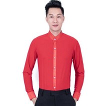 남자댄서복 라인댄스상의 라틴댄스복 라틴 댄스 의류 왈츠 볼룸 블랙 퍼포먼스 맨 셔츠 탑