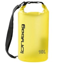 IDRYBAG 투명 드라이 백 방수 플로팅 2L5L10L15L20L 경량 색 수상 스포츠 카약 보트 카누 수영 하이킹 캠핑 래프팅용 해양 롤 탑, 10L