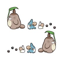 도토로친구들 좌우세트 자동차 엠블렘 스티커, 도토로친구들_소