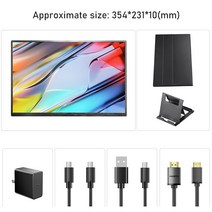 2.5K 16 휴대용 모니터 400nit 고휘도 2560x1600 UHD IPS 스크린 디스플레이 HDMI USB C Mac PC 노트북 PS4, 04 파란_01 영국 플러그