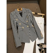 여성봄자켓 발만 유로 봄 가을 여성 자켓 코트 더블 메탈 라이온즈 버그 슬림 수트