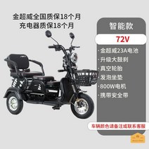 전동 삼륜차 세발 전기 스쿠터, 럭셔리 핏, 럭셔리 72V 800W+골든 슈퍼웨이24 배터리