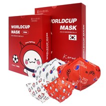 2022 월드컵 새부리형 마스크 / 카타르 월드컵 마스크 /국내생산 숨쉬기 편한 낱개포장 붉은 악마 마스크/ 성인 /어린이 (태극기 타투 증정), 제품2:성인 마스크 20매