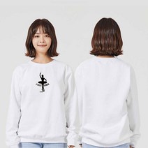 맞춤 발레 무자 무용 실루엣 맨투맨 후드티 OD