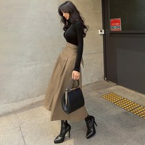 판다율이 코튼 치마 유니크 리본 스커트