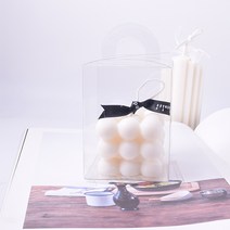 [캔들이케아] 다용도 손잡이 투명상자 캔들 디퓨저 포장박스, 5온즈 손잡이 투명 케이스, 1개