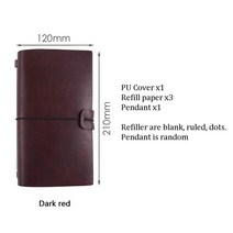 아날로그키퍼 빈티지다이어리 핸디다이어리 다이어리 가죽 여행자 노트북 플래너 크리에이티브 DIY 빈티지, 03 dark red