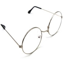 ★LUCKY♡ 동그란 안경테 은색 패션안경 남자안경태 안경태