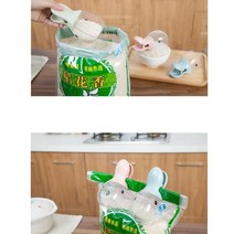 오리 클립 쌀포대 집게 계량컵 쌀컵 용량컵 봉지집게 다용도컵 오리쌀컵, 오리쌀바가지-인디핑크
