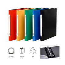 문화 B442-7 PP 3공 O링 바인더 A4 3cm 200p, 노랑