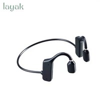 layak 골전도 블루투스 이어폰 5.2 칩/18D 오디오/검은 색