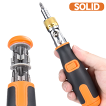 솔리드 라쳇 앵글 드라이버 SOL-R01 깔깔이 일자 십자 자동드라이버 각도 도라이바, 멀티 라쳇 드라이버(숏 8P)