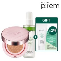 메이크프렘 틴티드 글로우 쿠션+미스트100ml+튜브10ml+2매, 상세설명 참조, 21호.모닝 아이보리