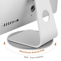 모니터 암 스탠드 높은 받침대 마운트 높이 조절 듀얼 거치대 노트북 imac 용 17, 애플 실버, 1개