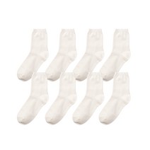 언더라인 스탠다드 여성용 컬러 무지 중목 양말 8켤레세트 8컬러