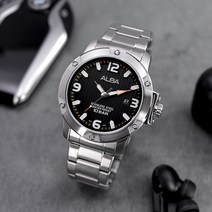 세이코 알바 10기압 방수 남성 메탈 시계 AS9A27X1