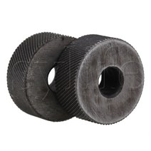2 개 0.6mm 피치 대각선 거친 19mm OD 널링 휠 롤러 공구강