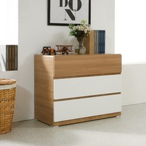 각시방가구 바닐라 800 3단 서랍장, 오크투톤