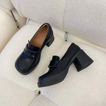 컴포트화 로퍼힐 키작녀 우영우 구두 키높히 통굽 정장 심플 소프트 변호사 여성