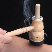 나무 조롱박 뜸쑥 상자 장치 마사지 버너 롤 세트 쑥 Artemisia 침술, 단일옵션
