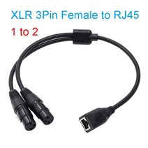 무대 조명 및 녹음 스튜디오용 3핀 5핀 dmx xlr rj45 y 스플리터 케이블 2채널 멀티 네트워크 브레이크아웃, 3p f  rj45 1  2