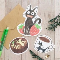 바보사랑 고양이 지지 다이컷 미니 편지지 일본.키티야