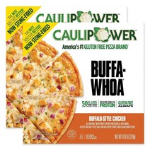 CAULIPOWER 컬리파워 버팔로 스타일 치킨 컬리플라워 크러스트 피자 글루텐프리 10.9 oz 310g 2팩