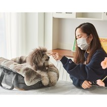 코지힙 보금자리 쓱백 방석과 이동가방겸용 강아지 캐리어 숄더백 이동장 고양이 이동장, 베이지