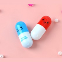 알약모양 휴대용 퀴즈 선물용 홍보 볼펜 10개 진급선물 필기펜, 3단형