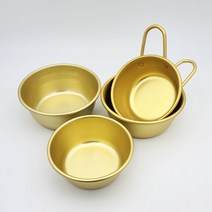 양은 막걸리잔 편수 술잔 황막걸리잔 사발 탁주 동동주잔 양은그릇 레트로 알루미늄 앞접시, 손잡이형막걸리잔(대)