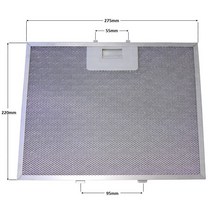 GF024A 쿠커 후드 금속 그리스 필터 276x219 cm Beko Elica 9178006563 예비 부품, 단일옵션