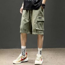 남성 카고 반바지 오버핏 봄 여름 멀티포켓 남자 5부 팬츠 2023 cargo shorts men XK0342