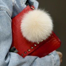 폭스퍼 폼폼이 키링 키홀더 열쇠고리 가방장식 12컬러