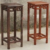 화분테이블 원목 거실 화분대 꽃받침대 레트로 엔틱 거치대 스탠드 정원 카페 장식, 레드오크월넛(31X31X95)