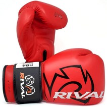 RIVAL Boxing RB4 Econo 백 장갑 후크 앤 루프 클로저 - 내구성과 성능을 높이기 위한 합성 PU 외부 쉘 657913, Red_Medium