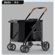 대형견 유모차 개모차 웨건 다중 애완동물 대형 개 야외 사용을 위한 접이식, 없음, 3.black