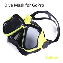 잠수풀 프리다이빙마스크스트랩 2017 새로운 전문 수중 다이빙 마스크 스쿠버 스노클링 수영 고글 gopro xiaoyi 스포츠 카메라 전체 건조 안경, 노란색