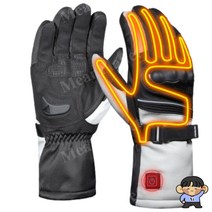 발열장갑 오토바이 자전거 방수 방한 온열 열선 터치, 그레이