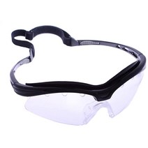 Python Racquetball M3 라켓볼 스쿼시 피클볼 안경 (아이가드) (블랙 및 투명 프레임) (블랙) 668SA3, Black