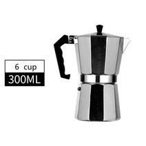 Moka Pot 이탈리아 커피 머신 에스프레소 알루미늄 게이저 메이커 주전자 라떼 스토브 클래식 바리 스타 액세서리 600ml, 06 300ml
